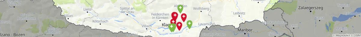 Kartenansicht für Apotheken-Notdienste in der Nähe von Magdalensberg (Klagenfurt  (Land), Kärnten)